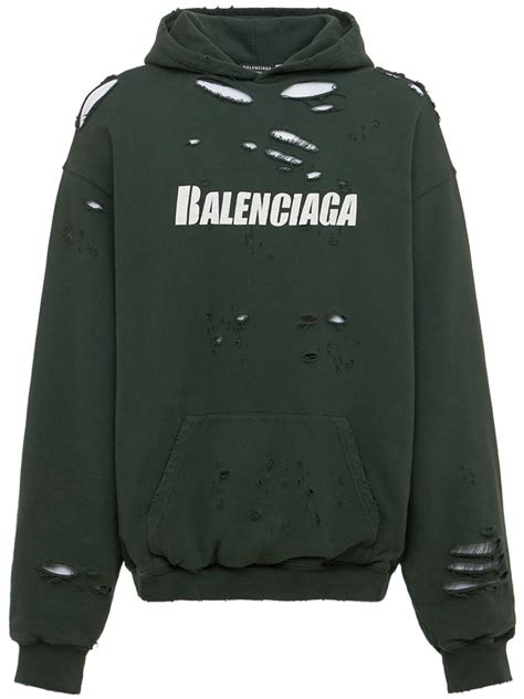 balenciaga distressed hoodie